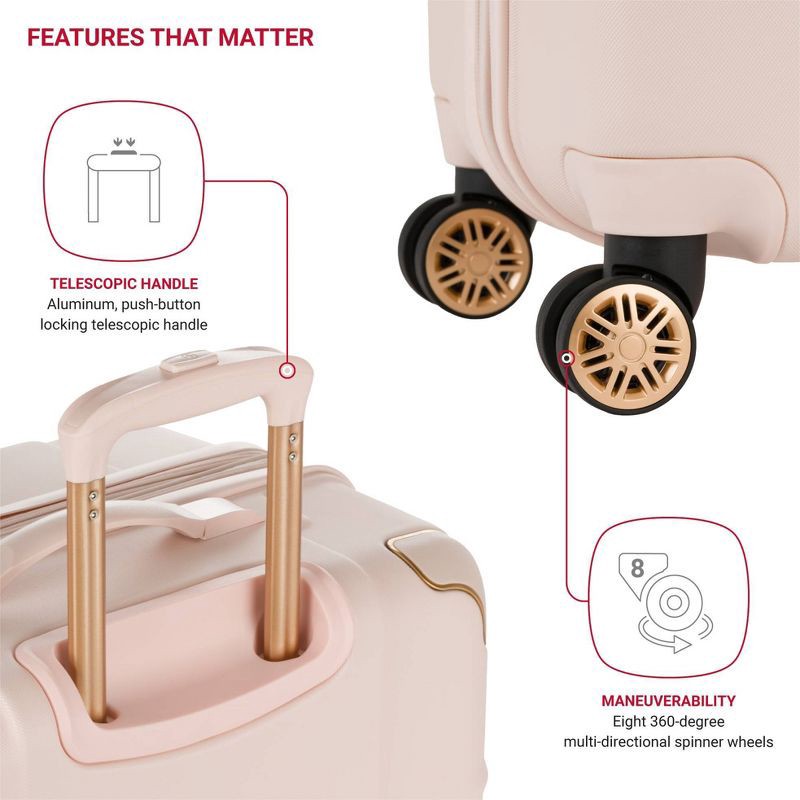 slide 6 of 12, SWISSGEAR Cascade II Hardside Large Checked Spinner Suitcase - Rose, 1 ct