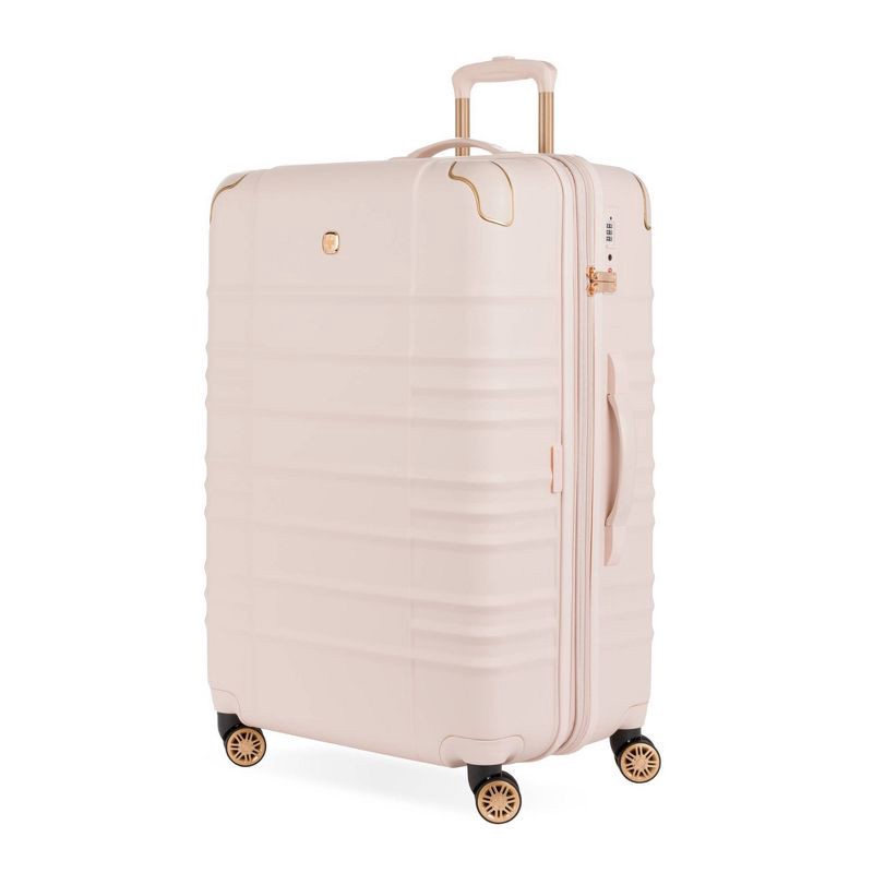 slide 1 of 12, SWISSGEAR Cascade II Hardside Large Checked Spinner Suitcase - Rose, 1 ct