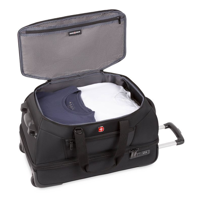 slide 9 of 16, SWISSGEAR Zurich Wheeled 48L Duffel Bag - Black, 48 liter
