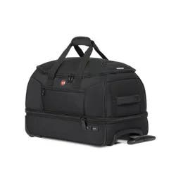 SWISSGEAR Zurich Wheeled 48L Duffel Bag - Black: Structured Softside Luggage with Comfort-Grip Handle