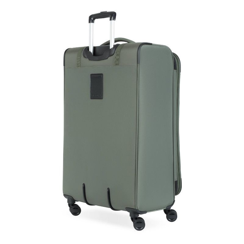 slide 3 of 14, SWISSGEAR Zurich Softside Large Checked Spinner Suitcase - Green: Tear-Resistant, 8 Wheels, 1 ct