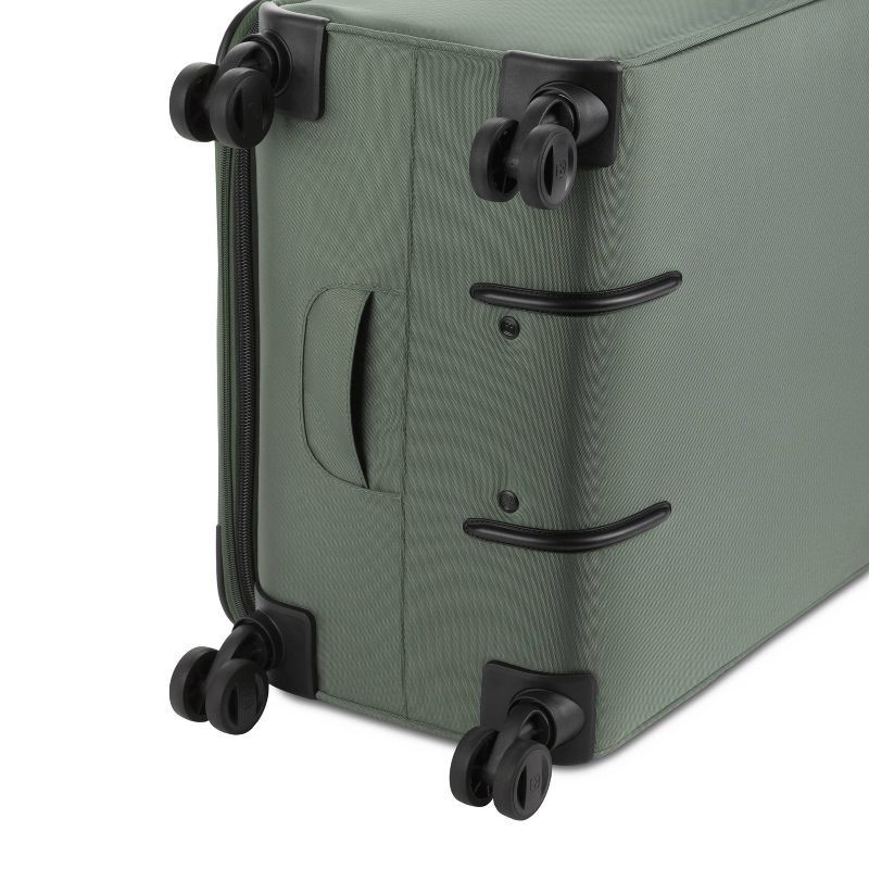 slide 12 of 14, SWISSGEAR Zurich Softside Large Checked Spinner Suitcase - Green: Tear-Resistant, 8 Wheels, 1 ct