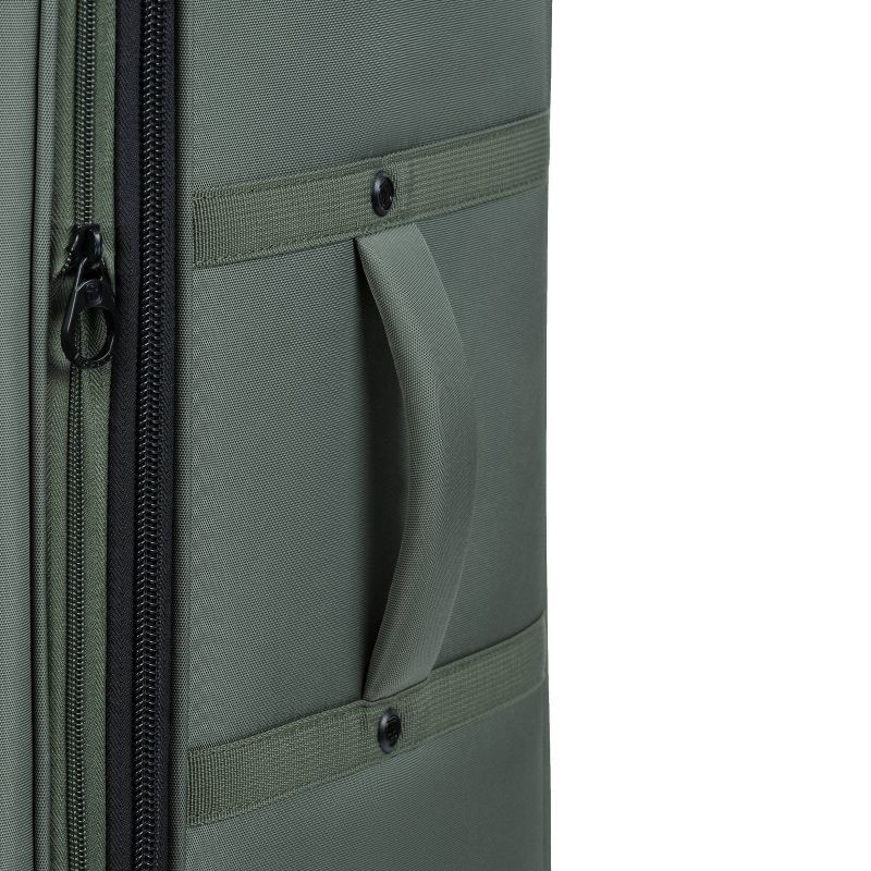 slide 9 of 14, SWISSGEAR Zurich Softside Large Checked Spinner Suitcase - Green: Tear-Resistant, 8 Wheels, 1 ct