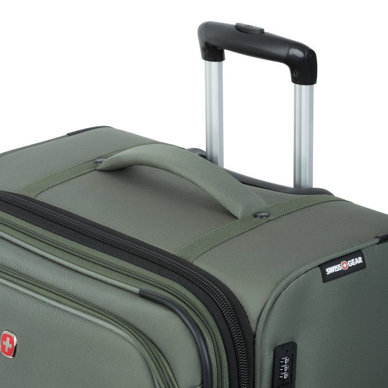 slide 11 of 14, SWISSGEAR Zurich Softside Large Checked Spinner Suitcase - Green: Tear-Resistant, 8 Wheels, 1 ct
