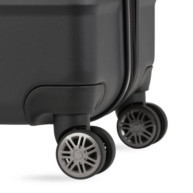 slide 11 of 12, SWISSGEAR Cascade II Hardside Large Checked Spinner Suitcase - Black: Expandable Tear-Resistant Luggage, 1 ct