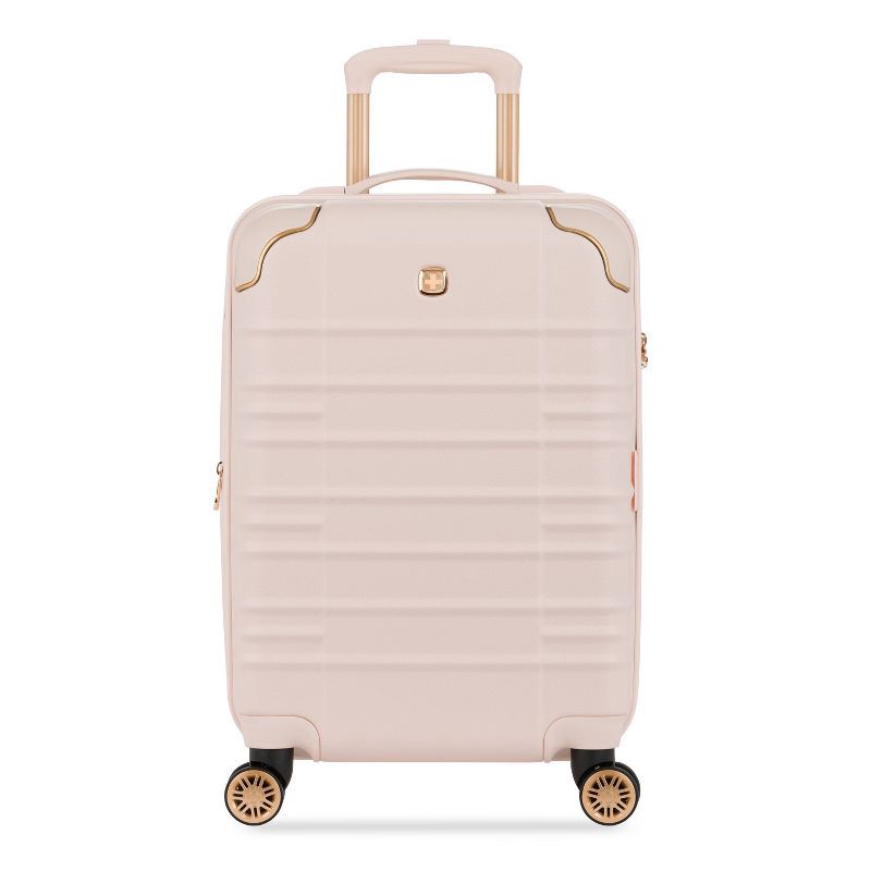 slide 2 of 11, SWISSGEAR Cascade Hardside Carry On Spinner Suitcase - Rose: 8-Wheel Rubberized Corners, 1 ct