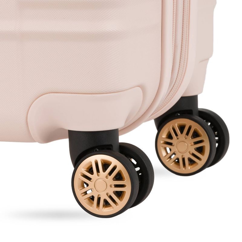 slide 10 of 11, SWISSGEAR Cascade Hardside Carry On Spinner Suitcase - Rose: 8-Wheel Rubberized Corners, 1 ct