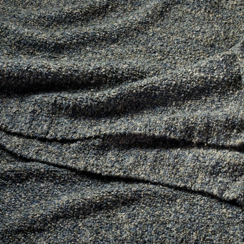 slide 3 of 5, King Boucle Blanket Blue/Gray Blend - Casaluna™, 1 ct