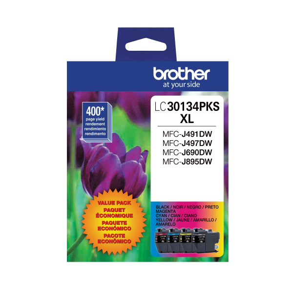 slide 6 of 7, Brother Lc3013 High-Yield Multi-Pack Ink, Black/Cyan/Magenta/Yellow, Pack Of 4 Cartridges, Lc30134Pks, 4 ct