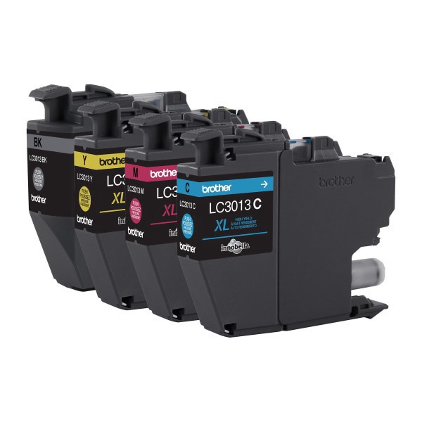 slide 3 of 7, Brother Lc3013 High-Yield Multi-Pack Ink, Black/Cyan/Magenta/Yellow, Pack Of 4 Cartridges, Lc30134Pks, 4 ct