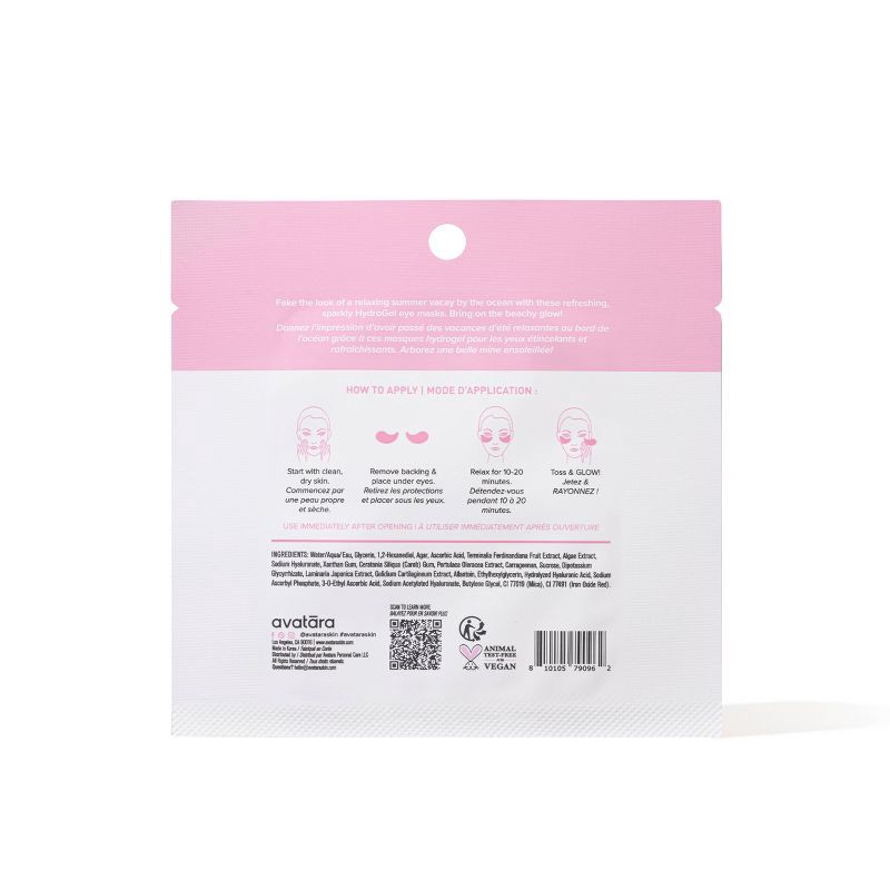 slide 2 of 5, Avatara By the C Shore Sparkling Hydrogel Eye Masks - 0.21oz, 0.21 oz