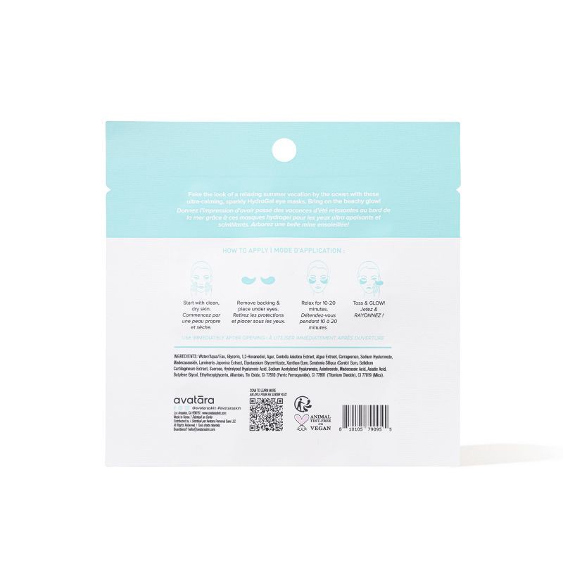 slide 2 of 5, Avatara Under the Cica Sparkling Hydrogel Eye Masks - 0.21oz, 0.21 oz