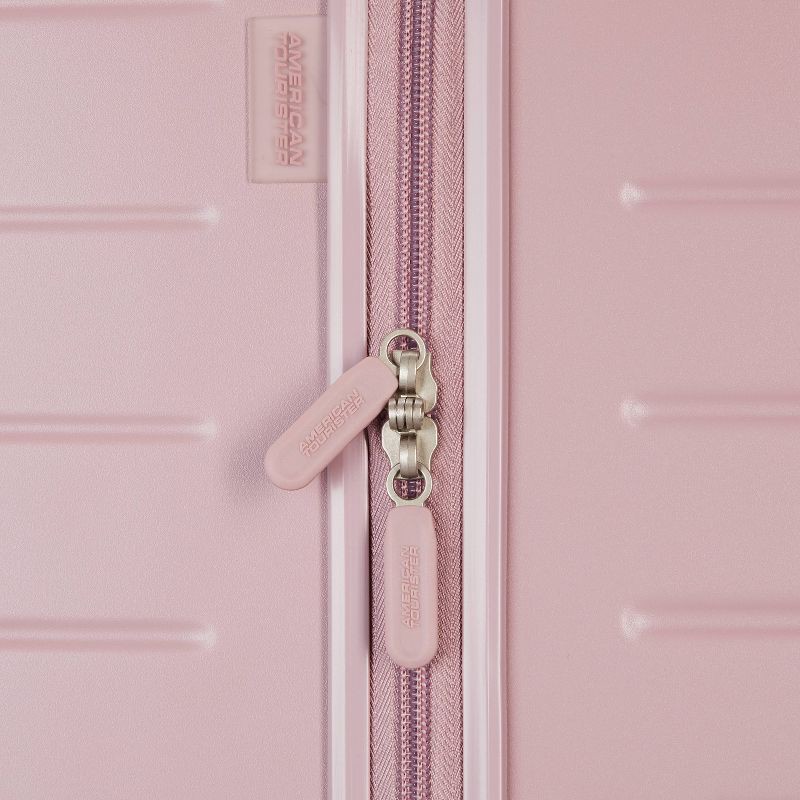 slide 10 of 11, American Tourister Trunk Hardside Spinner Suitcase - Cosmetic Pink: Checked Luggage, 1 ct