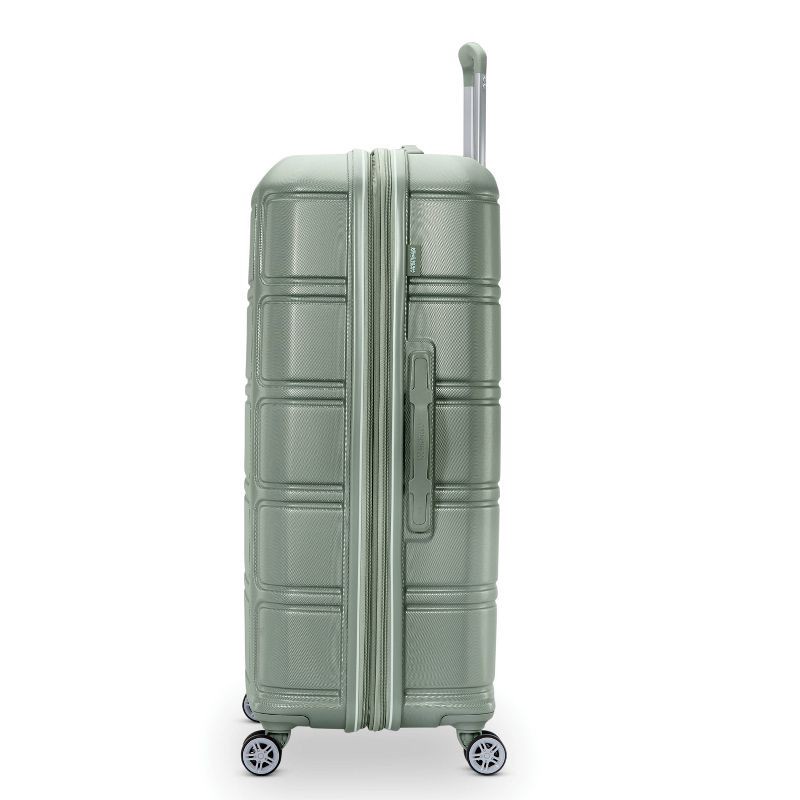 slide 4 of 12, American Tourister Vital Hardside Large Checked Spinner Suitcase - Jade Green: 4-Wheel Design, 1 ct