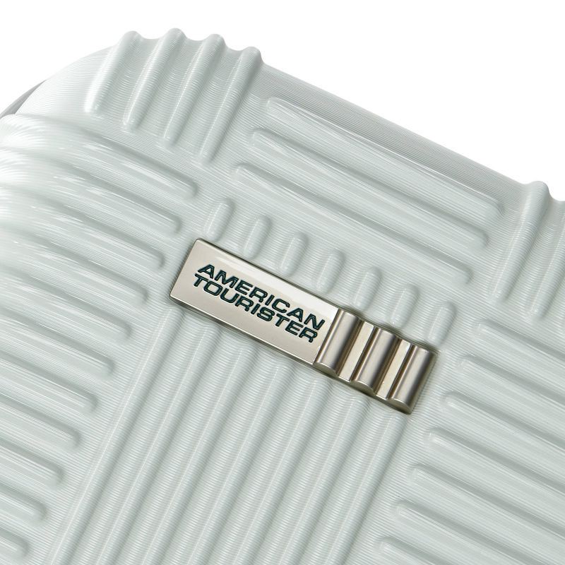 slide 7 of 10, American Tourister NXT Checkered Hardside Carry On Spinner Suitcase - Jade Green: 8-Wheel Spinner Design, 1 ct