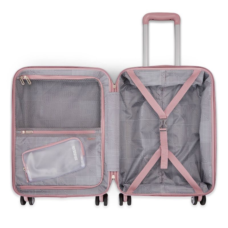 slide 9 of 12, American Tourister Open Front Hardside Carry On Spinner Suitcase - Cosmetic Pink, 1 ct