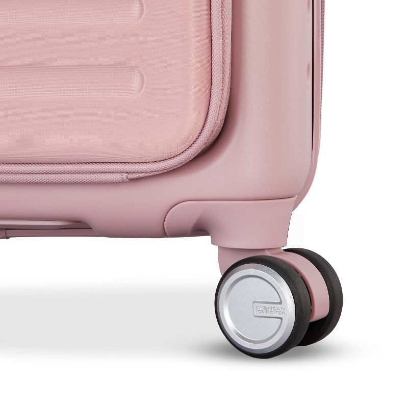 slide 11 of 12, American Tourister Open Front Hardside Carry On Spinner Suitcase - Cosmetic Pink, 1 ct