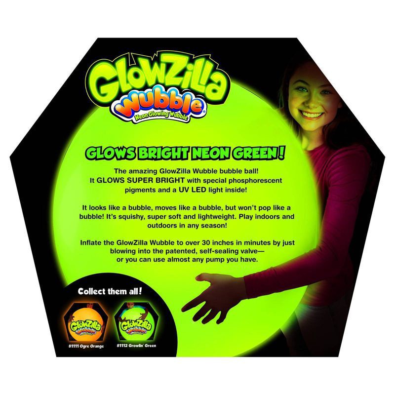 slide 2 of 8, Wubble Glozilla Playground Balls and Sets: 30" Plastic for Kids, Age 6+, 1 ct