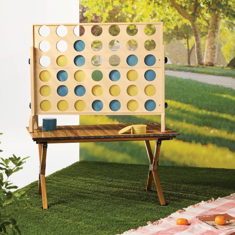 slide 1 of 4, Giant Connect 4 - Embark™: Pine and Plywood Lawn Game for 6+, 1 ct