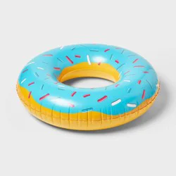 Donut Pool Float Inner Tube - Sun Squad™: PVC Water Float, Ages 6+, 176 lbs Capacity