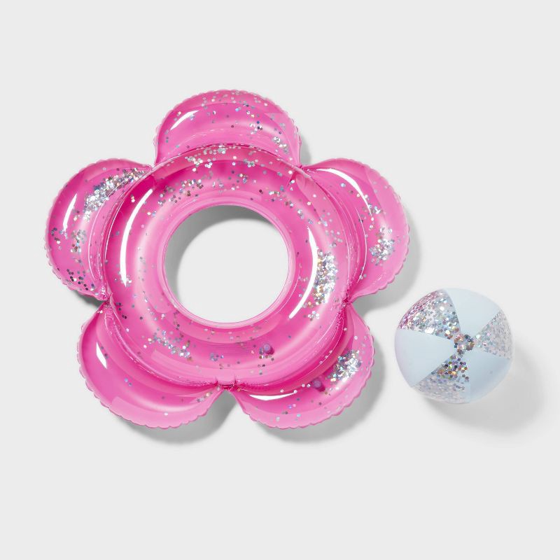 slide 3 of 4, Flower Tube SMS Water Floats and Inflatables - Sun Squad™: Novelty Pool Toy, 1 ct