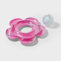 Flower Tube Water Floats and Inflatables Novelty Float - Sun Squad™ Pink: Novelty Pool Toy