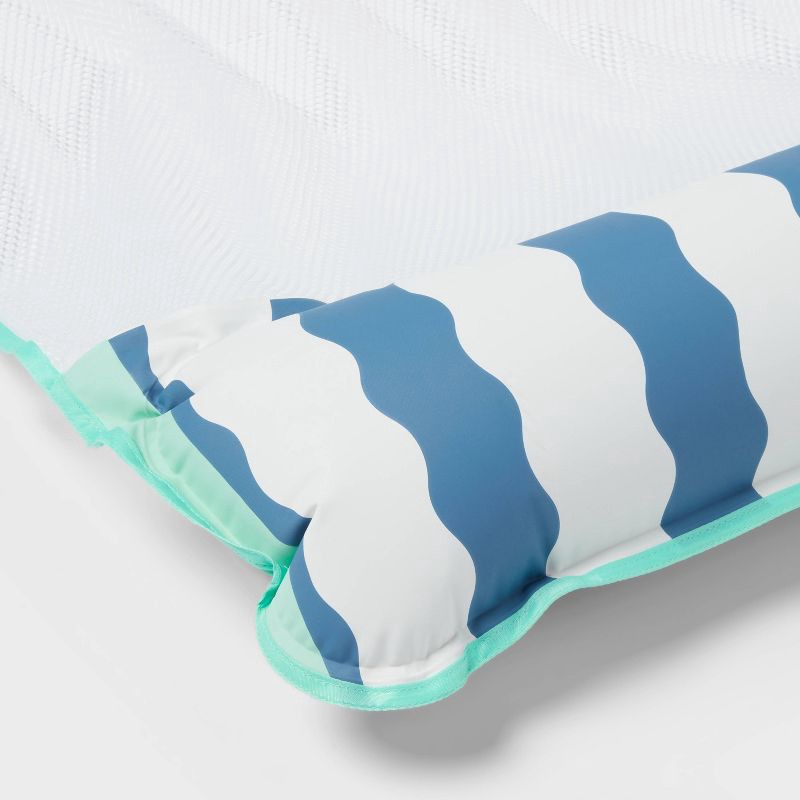 slide 4 of 4, Water Hammock Pool Lounger Blue Stripes - Sun Squad™, 1 ct