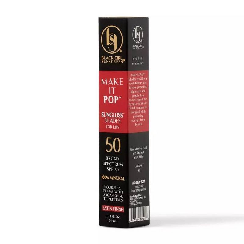 slide 2 of 10, Black Girl Sunscreen Make It Pop Sun Lip Gloss Shades - French Kiss - SPF 50 - 0.13 fl oz, 50 x 0.13 fl oz