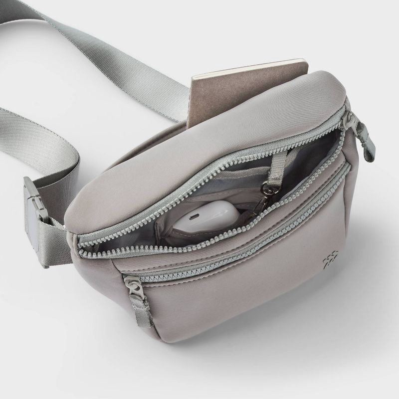 slide 3 of 4, Premium Belt Bag Gray - All In Motion™: Water-Resistant Knit Fanny Pack, 1 ct