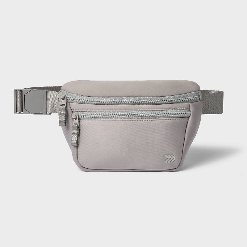 slide 1 of 4, Premium Belt Bag Gray - All In Motion™: Water-Resistant Knit Fanny Pack, 1 ct