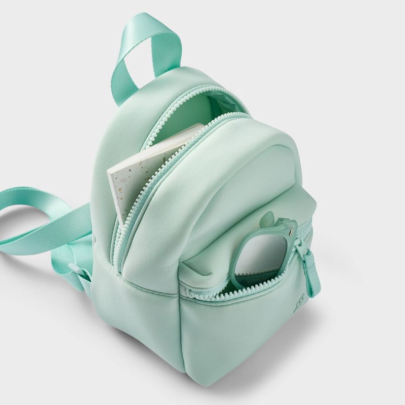 slide 3 of 4, 8.5" Neoprene Mini Backpack Light Mint Green - All In Motion™: Water-Resistant, Adjustable Strap, 1 ct