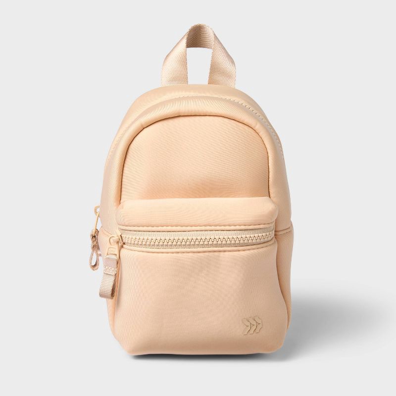 slide 1 of 4, 8.5" Neoprene Mini Backpack Cream - All In Motion™: Water-Resistant, Adjustable Strap, 1 ct