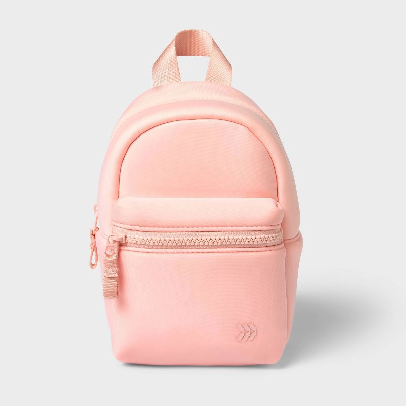 slide 1 of 4, 8.5" Neoprene Mini Backpack Blush - All In Motion™: Water-Resistant, Adjustable Strap, 1 ct