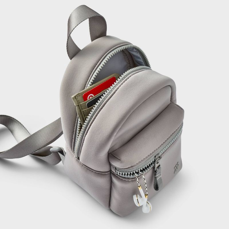 slide 3 of 4, 8.5" Neoprene Mini Backpack Gray - All In Motion™: Water Repellent, Adjustable Strap, 1 ct