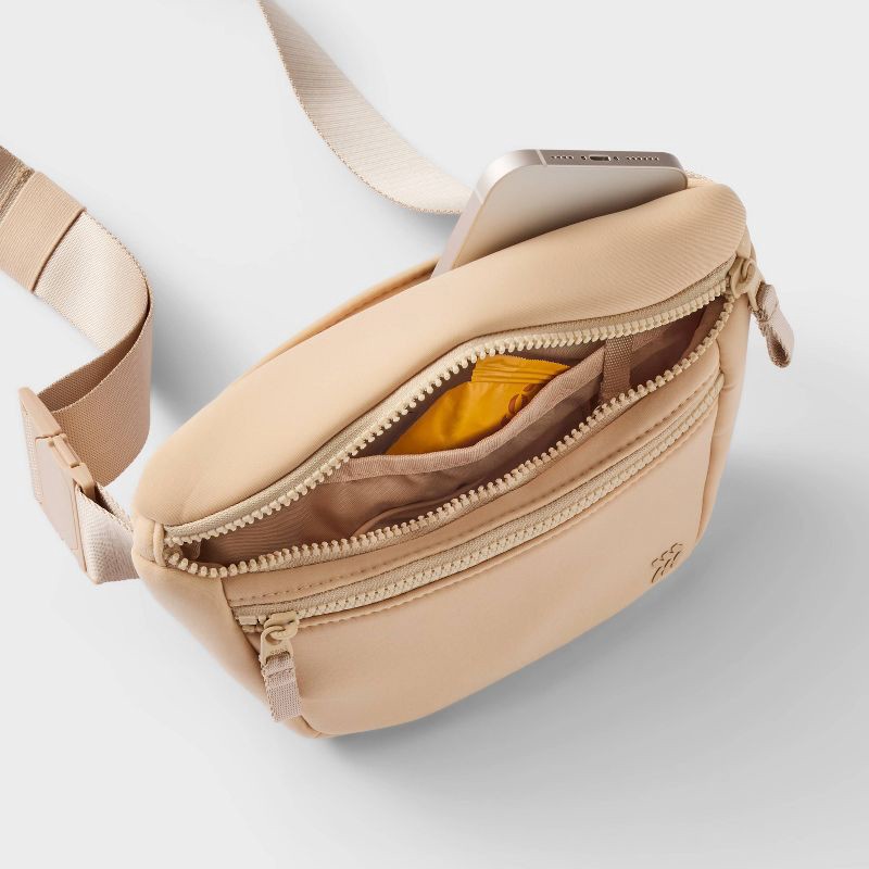 slide 3 of 4, Premium Belt Bag Cream - All In Motion™: Water-Resistant Knit Fanny Pack, 1 ct