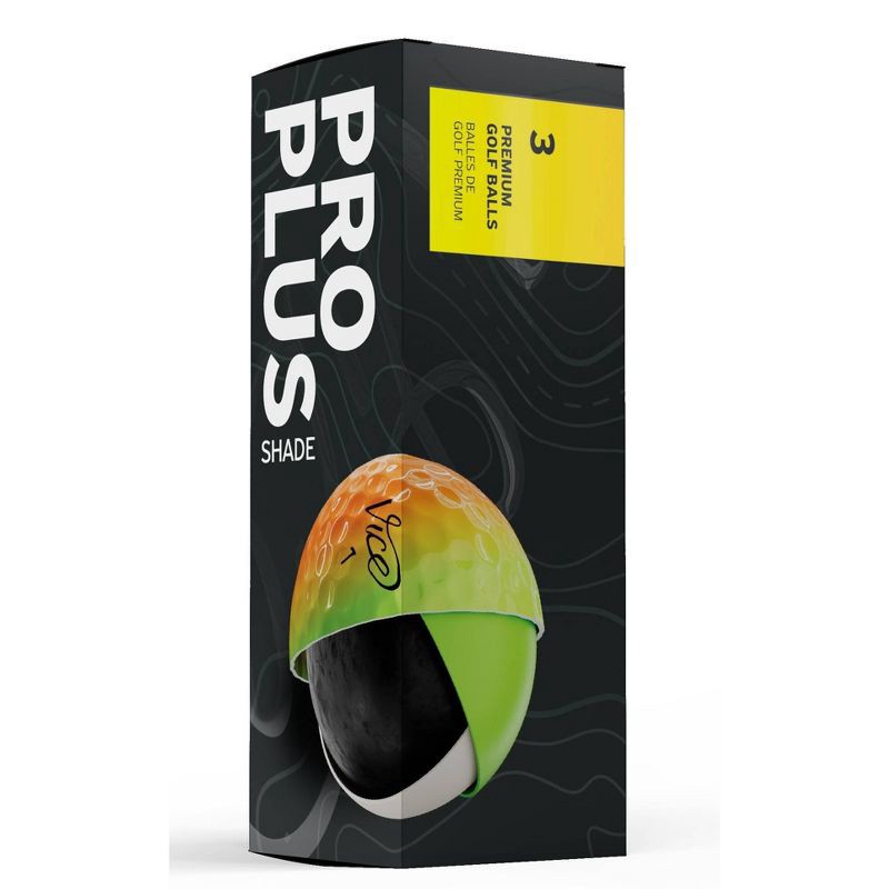 slide 2 of 6, Vice Golf Pro Plus Balls Golf Balls 12pk - Yellow/Orange: Polyurethane & Ionomer Shells, 12 ct