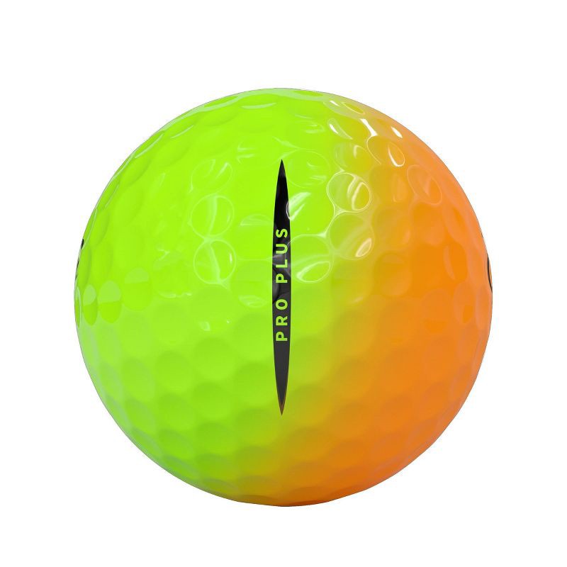 slide 4 of 6, Vice Golf Pro Plus Balls Golf Balls 12pk - Yellow/Orange: Polyurethane & Ionomer Shells, 12 ct