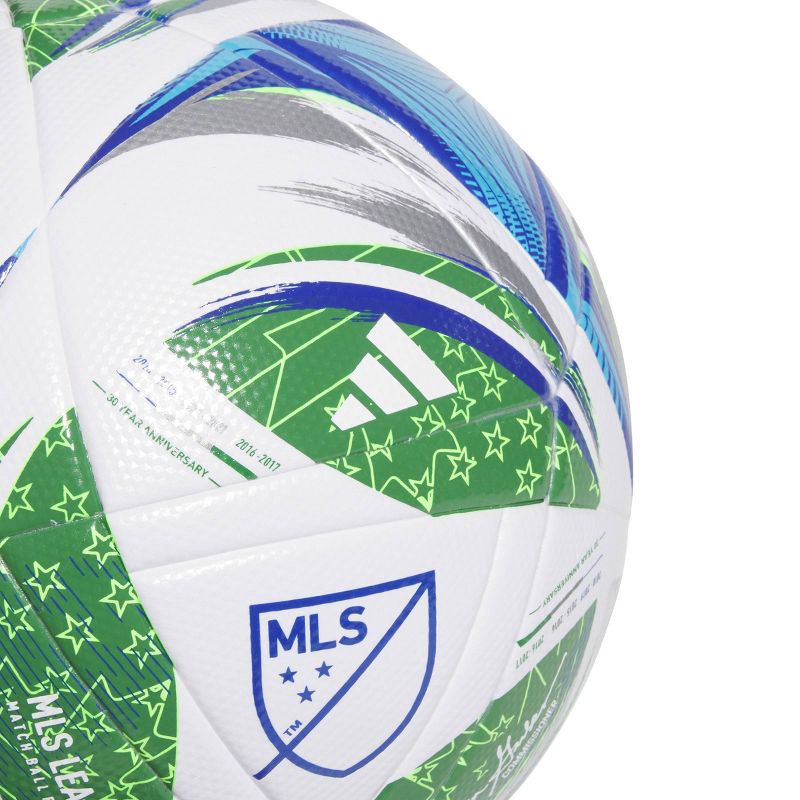 slide 3 of 3, Adidas MLS Size 5 League Sports Ball - White: Butyl Bladder & TPU Shell, 1 ct