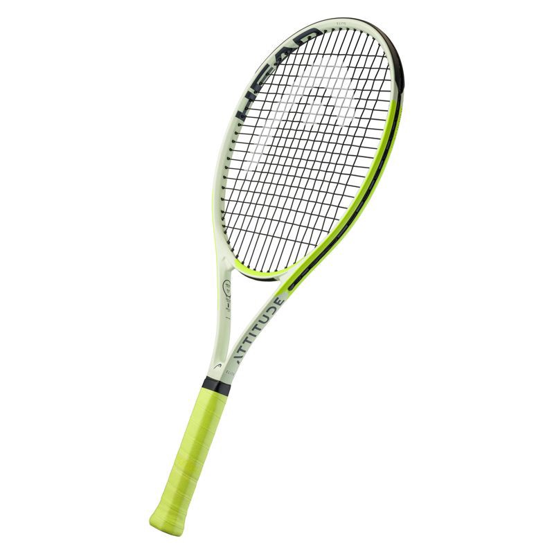 slide 4 of 4, Head 27'' MX Attitude Elite Traditional Tennis Racquet - Yellow: Graphite Frame, 100 Sq In, 1 ct