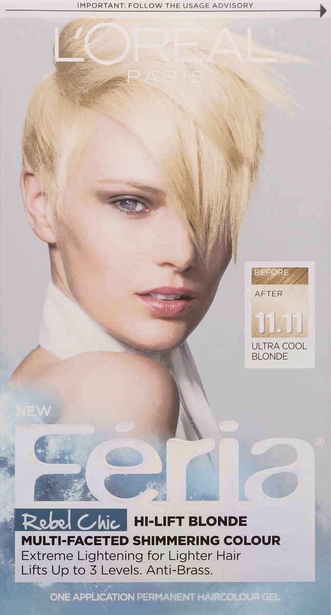 slide 6 of 9, L'Oréal Feria Ultra Cool Blonde 11.11 Permanent Hair Color Gel 1 ea, 1 ct