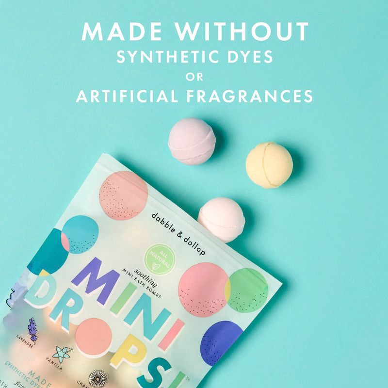 slide 3 of 5, Dabble & Dollop Mini Bath Bombs - Soothing - 12ct/0.8oz, 12 ct, 0.8 oz