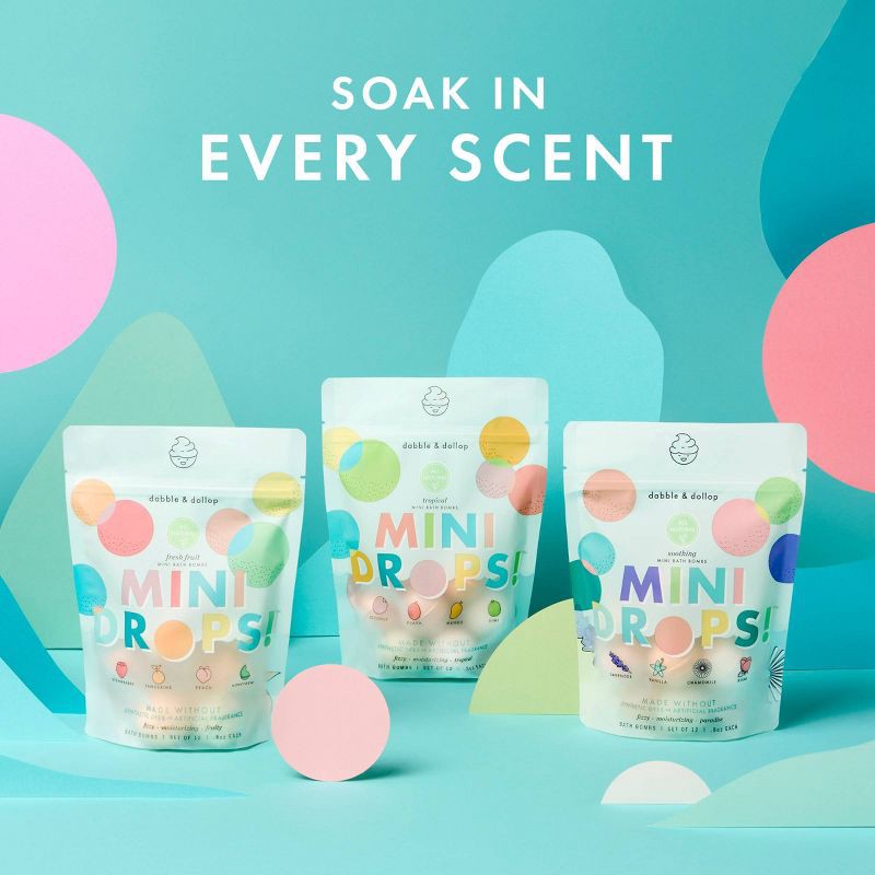 slide 5 of 5, Dabble & Dollop Mini Bath Bombs - Soothing - 12ct/0.8oz, 12 ct, 0.8 oz