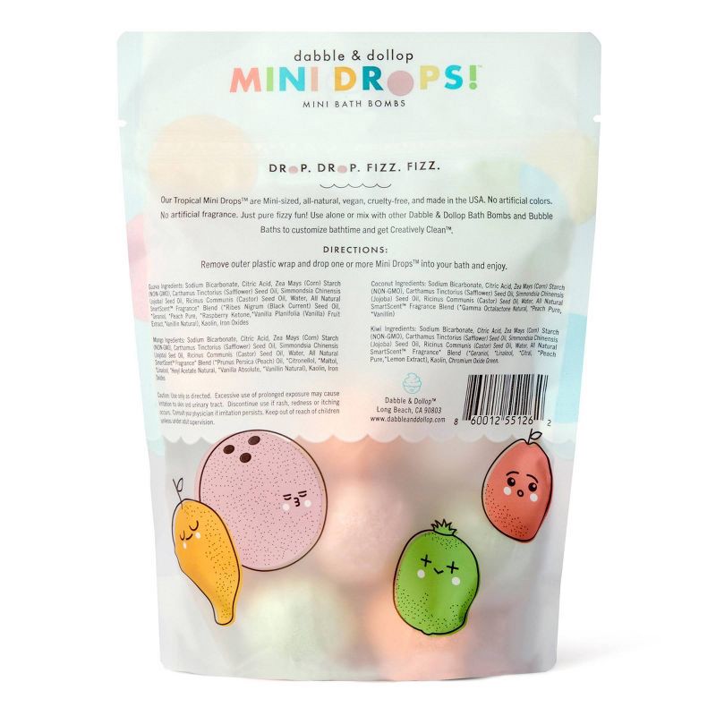 slide 2 of 5, Dabble & Dollop Mini Bath Bombs - Tropical - 12ct/0.8oz, 12 ct, 0.8 oz