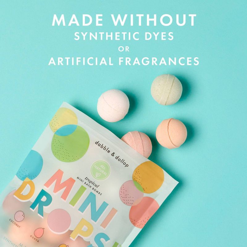slide 3 of 5, Dabble & Dollop Mini Bath Bombs - Tropical - 12ct/0.8oz, 12 ct, 0.8 oz