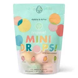 Dabble & Dollop Mini Bath Bombs - Tropical - 12ct/0.8oz