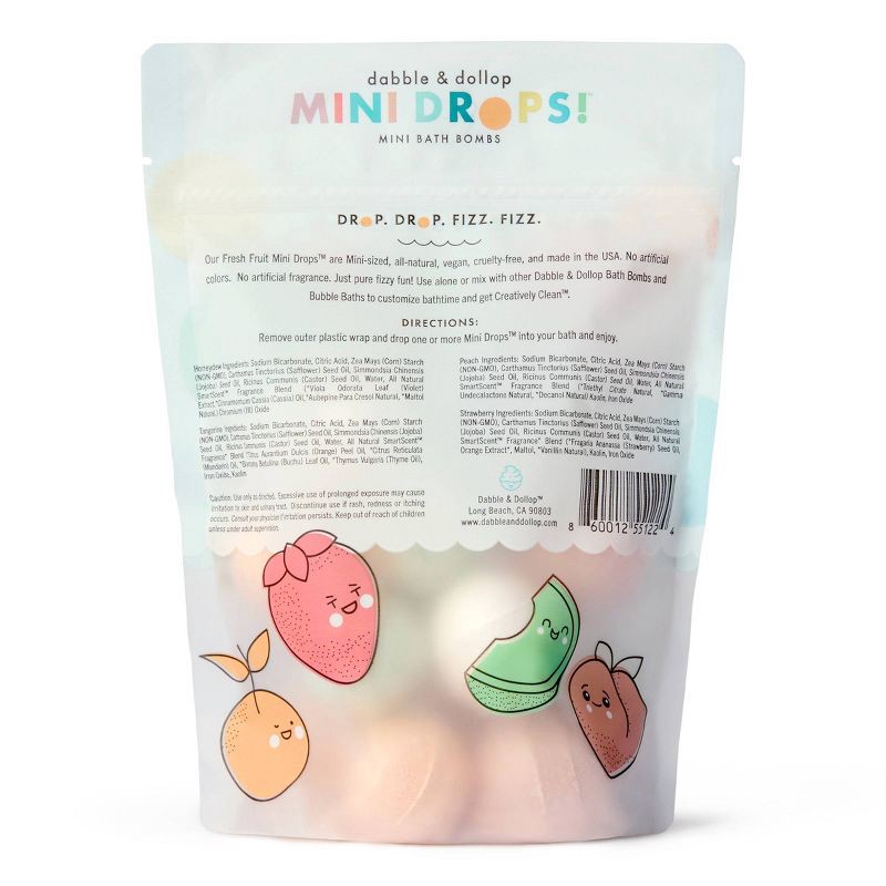 slide 2 of 5, Dabble & Dollop Mini Bath Bombs - Fresh Fruit - 12ct/0.8oz, 12 ct, 0.8 oz