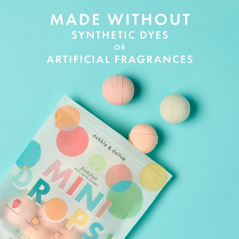 slide 3 of 5, Dabble & Dollop Mini Bath Bombs - Fresh Fruit - 12ct/0.8oz, 12 ct, 0.8 oz