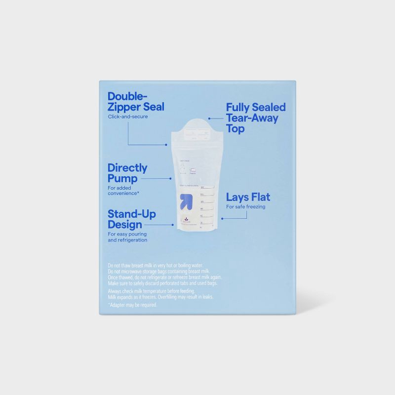 slide 3 of 3, Breast Milk Storage Bags - 50ct - up&up™, 50 ct