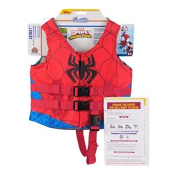 Disney Spider-Man Life Jacket: Buckle Closure, Child Weight 33-55 Pounds, Polyester