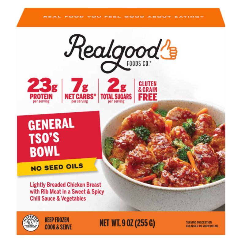 slide 1 of 4, Real Good Gluten Free Frozen General Tso's Chicken Bowl - 9oz, 9 oz